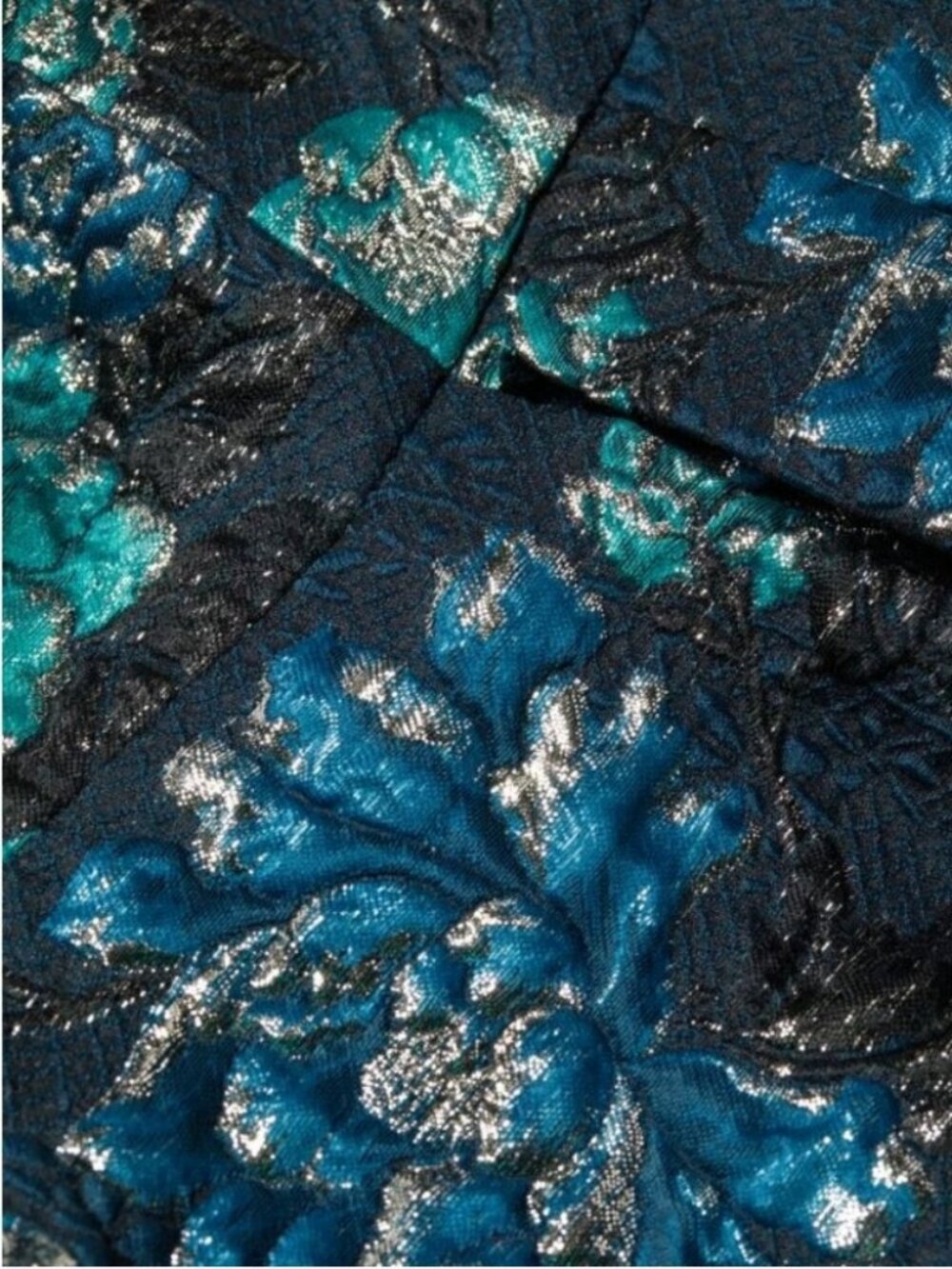 Teri Jon Rickie Freeman Blue Sparkle Jacquard Cap Sleeve Midi Dress Size 12 - Picture 12 of 13